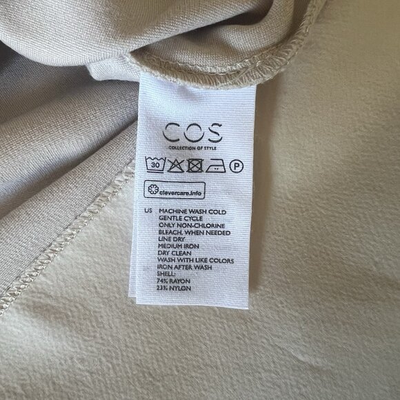 COS Blush Beige Tunic-Style Relaxed Fit Top – Size Small - Picture 7 of 8